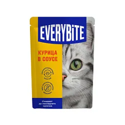 Корм для кошек с курицей в соусе 75г Everybite