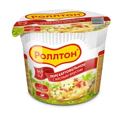 Пюре картофельное быстрого приготовления Роллтон с мясным вкусом 40г