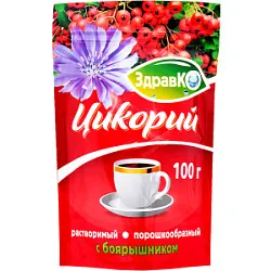 Цикорий растворимый порошкообразный ЗдравКо с Боярышником 100г Zip дойпак