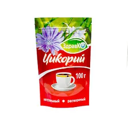 Цикорий растворимый натур. ЗдравКо ZIP 100г дойпак