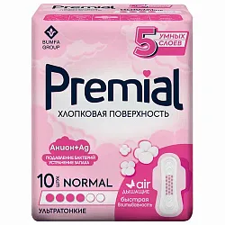 Прокладки Premial Normal Wings 10шт
