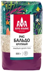 Крупа Рис среднезерный Бальдо 800г Агро-Альянс