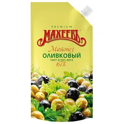 Майонез Махеев Оливковый 67% 190мл.сашет