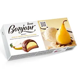 Десерт BONJOUR KONTI со вкусом груша с французской ванилью 232г