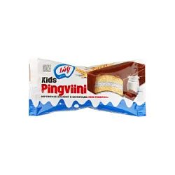 Батончик "KIDS PINGVIINI" морож. и бисквит в шок. 65гр Здоровые продукты  бзмж