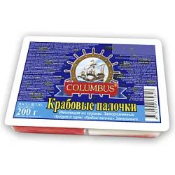 Крабовые палочки Columbus 200г БалтКо заморозка
