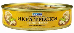 Консервы рыбные Икра трески атлантической 160г Барс
