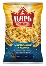 Макаронные изделия Спиралька Царь гр А 400г Союзпищепром
