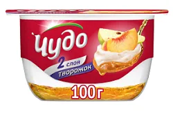 Десерт 4,2% творож.Чудо персик-груша 100г БЗМЖ