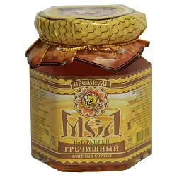 Мед натуральный Гречишный премиум 250г шестигранник ст/б Пчела Маня