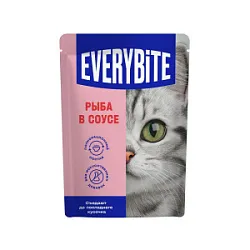 Корм для кошек с рыбой в соусе 75г Everybite