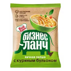 Лапша БП Бизнес Ланч Кухня без границ яичная курица бульон 60г