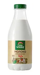 Молоко пастер 3,2%  Пэт бут 0,93 кг  Село Зеленое
