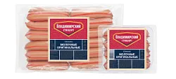 Сосиски Молочные оригинальные газ.вес. Влад.Стандарт