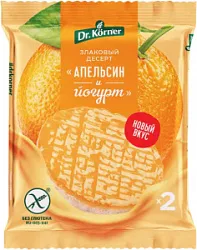 Злаковый десерт рисовый апельсиновый с йогуртом глазированный 34г