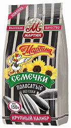 Семечки От Мартина отборные Полосатые без соли 150г