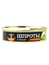 Консервы рыбные Шпроты в масле из балтийской кильки Маяк 160г