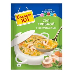 Суп Грибной с вермишелью Бакалея 101 60г Русский продукт