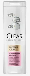 Шампунь укрепляющий  CLEAR Derma Therapy Энергия роста 200мл