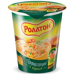 Лапша яичная с курицей 70г Роллтон