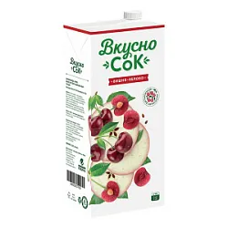 Напиток сокосодержащий ВкусноСок Яблочно-вишневый 0,95л