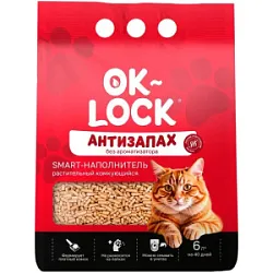 Наполнитель Ok-Lock антизапах для кошек 6л