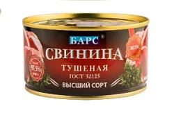 Консервы мясные Свинина тушеная в/с 325г БАРС