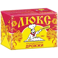 Приправа Дрожжи х/п пресованные Люкс Extra 100г (Узловая)