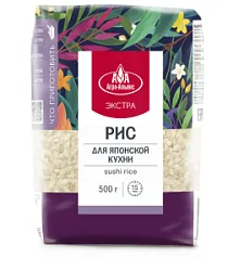 Крупа Рис для японской кухни (Суши) Экстра 500г Агро-Альянс