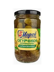 Консервы овощные Огурцы (корнишоны) маринованные 350г ст/б 5 Морей