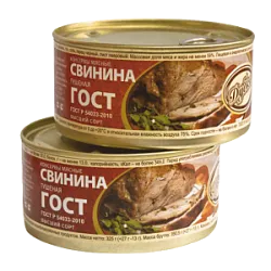 Консервы мясные Свинина тушеная в/с ГОСТ 325г Дубки
