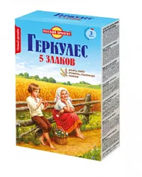 Хлопья зерновые Геркулес 5 злаков 400г Русский продукт