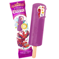 Мороженое Эскимо "Сахар самоцветы" пл/радуж.печенье/малин. джем 60г А-177бзмж