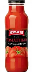 Томатный сок с мяк.и черным перцем 0,68л Кухмастер