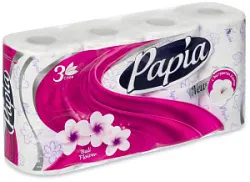 Туалетная бумага PAPIA 3-х сл. 4шт балийский цветок