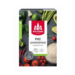 Крупа Рис длиннозерный в вар/пак 5*80г Агро-Альянс