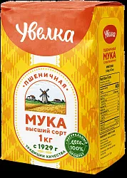 Мука Пшеничная хлебопекарная в/с 1кг Увелка