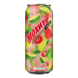 Коктейль Мохито освежающий клубничный 0,45л Очаково