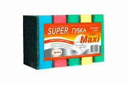 Губки для мытья посуды Макси 5шт 