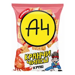 Чипсы со вкусом краба 50г Влад А4