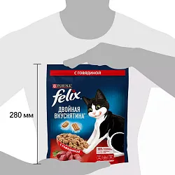 Корма для животных Феликс Двойная Вкуснятина говядина 600г