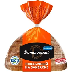 Хлеб Даниловский ржано-пшеничный бездрож. в нарезке 350г Коломенский х/б