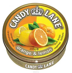 Леденцы Candy Lane апельсин и лимон ж/б 200г