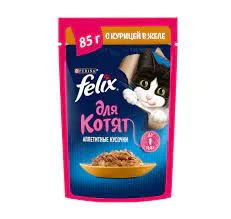 Корм для животных Феликс Аппетитные кусочки для Котят Курица 75 г