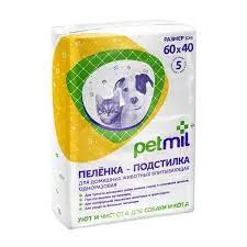 Пеленки для животных Petmil 5-ти слойные 40*60