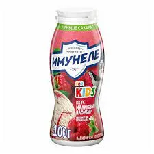 Напиток 1,2% к/м Имунеле Kids малиновый пломбир 100г БЗМЖ