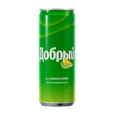 Лимонад Добрый Лимон Лайм 0,33л ж/б