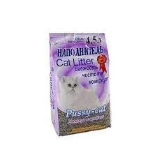 Наполнитель Комкующийся Pussy-Cat 4,5л фиолетовый пакет
